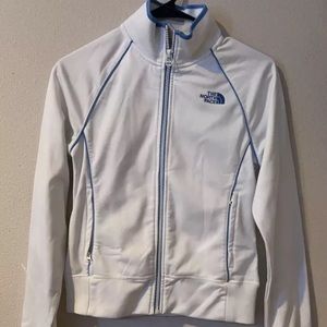 The North Face White and Blue zip up jacket Size Xtra Small In Women